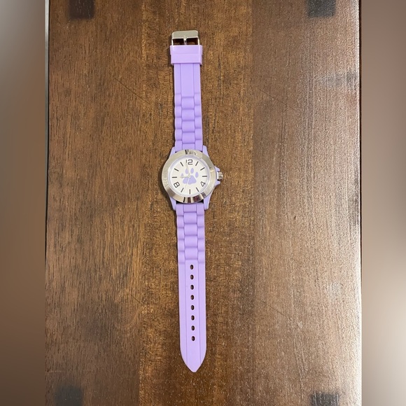 Paw Print Watch Purple Silicone Band New - Picture 4 of 8